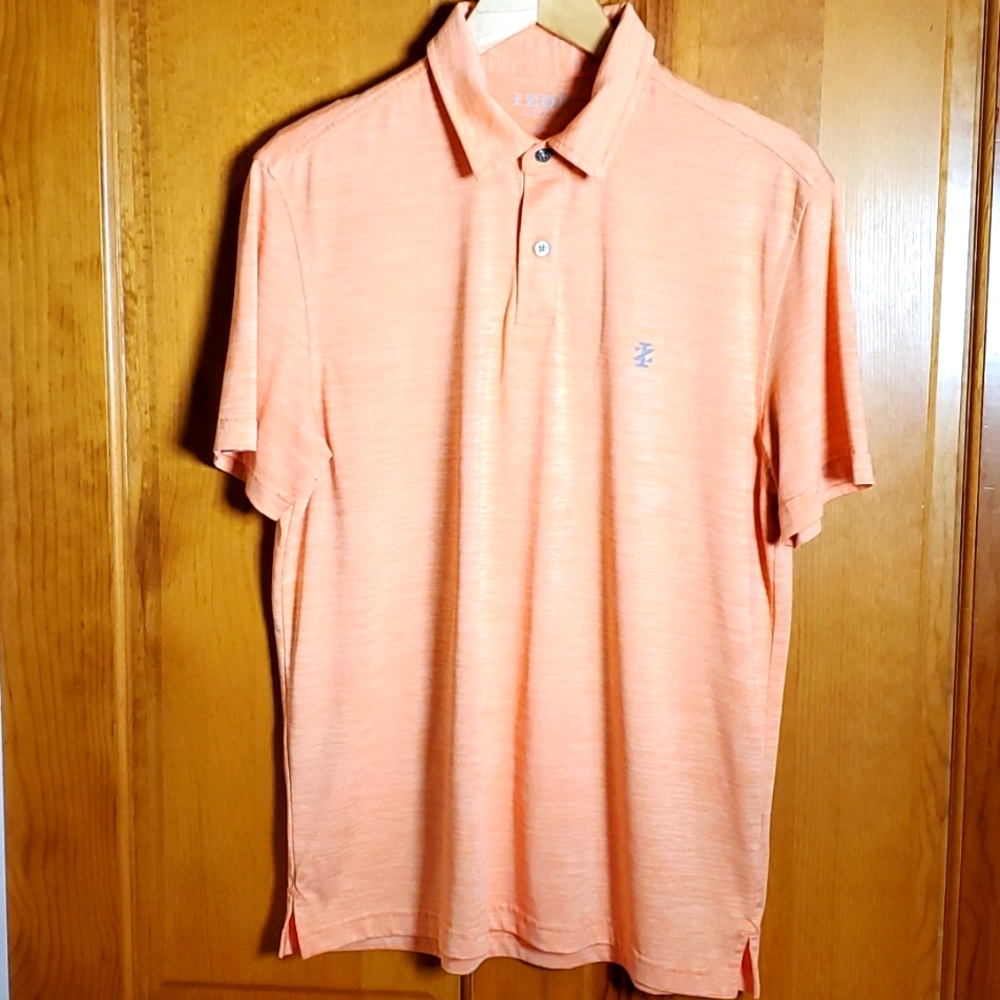 IZOD GOLF M ORANGE SHORT SLEEVE GOLF POLO